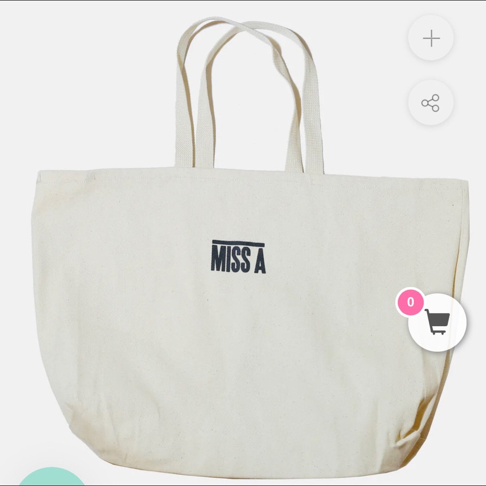 Miss A canvas tote